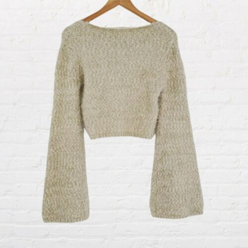 Endless Rose Small Crop Bell Sleeves